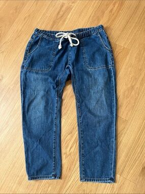 OneTeaspoon Women’s Shabbies Drawstring Boyfriend Denim Jeans-Resort Blue size L